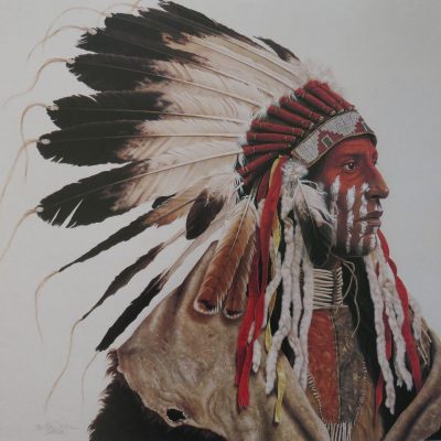 Indianen print ‘Walking Storm’ van Kirby Sattler (88/950)