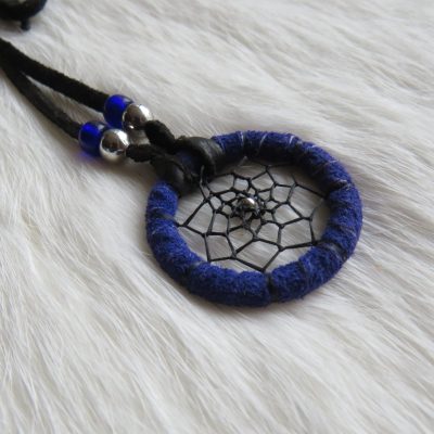 Mini dromenvanger ketting blauw