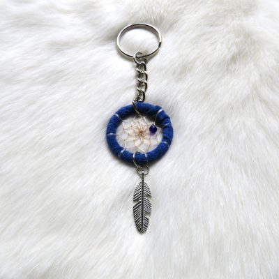 Mini dromenvanger sleutelhanger blauw