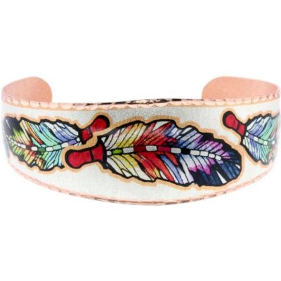 Colorful Copper Feather Bracelet