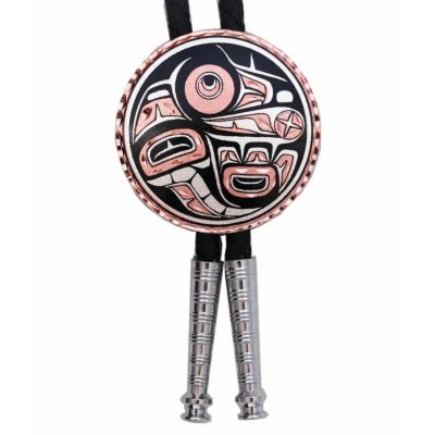 Northwest Native Raven Bolo Tie