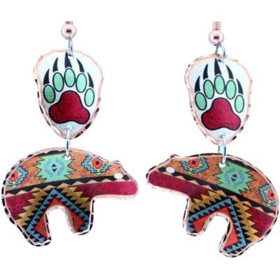 Dangle SW Native Bear Earrings