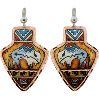 Arrowhead Native Buffalo Earrings