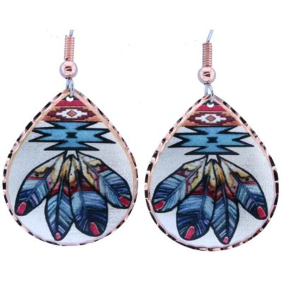 Teardrop Feather Art Earrings Lynn Bean