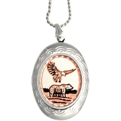 Bear & Eagle Locket Necklace