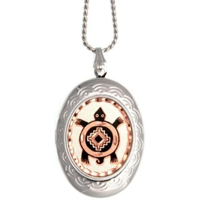 Southwest Native Turtle Jewelry Locket