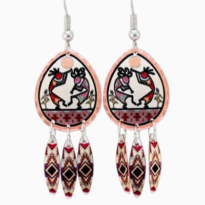 Dangle Colorful Kokopelli Earrings