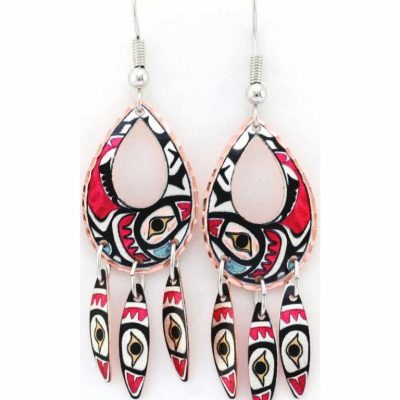 Dangle Native Salmon Earrings