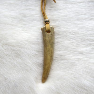 Ketting met hertenhoornpunt (naturel/koper) Wesley Havill